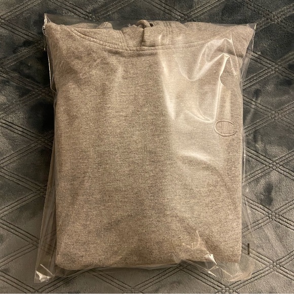 Champion plain gray hoodie sweatshirt sz S - Picture 12 of 12